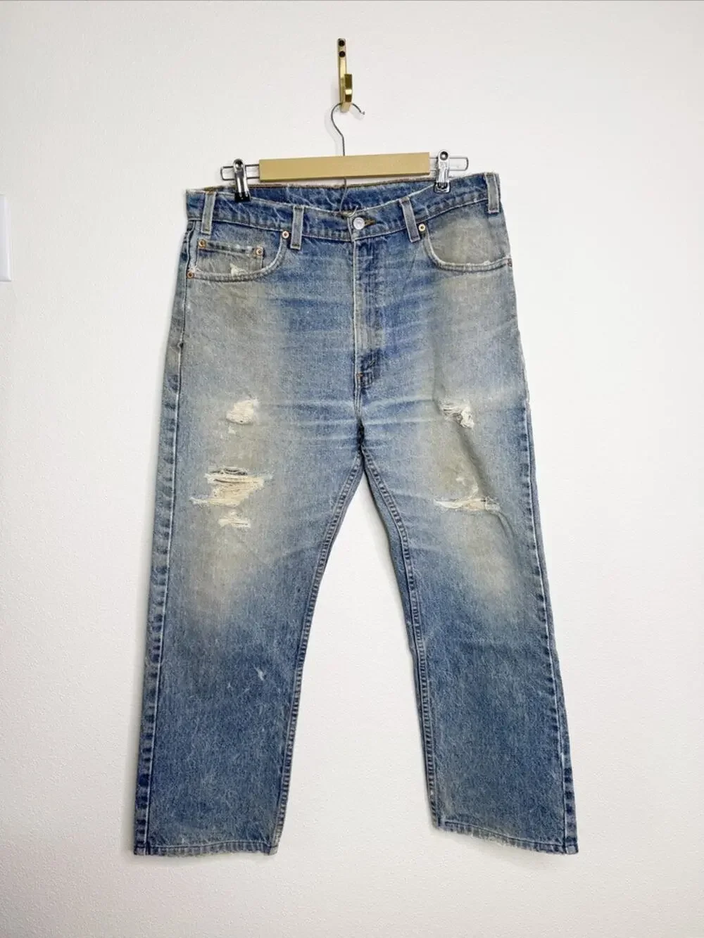 Vintage Levi's 505s Medium Wash Distressed Jeans 36 X 31